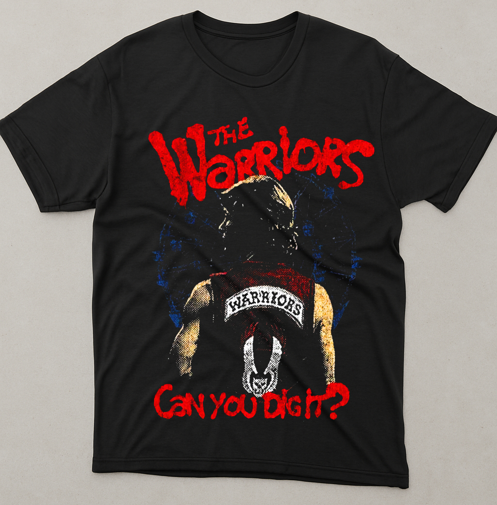 warriors BLACK T SHIRT MOCK UP 3