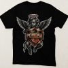 Pomona Cherub shield rose gold t shirt