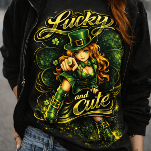 lucky and sexy t shirt lifestle (1)